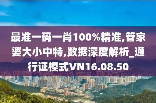 最準一碼一肖100%精準,管家婆大小中特,數據深度解析_通行證模式VN16.08.50