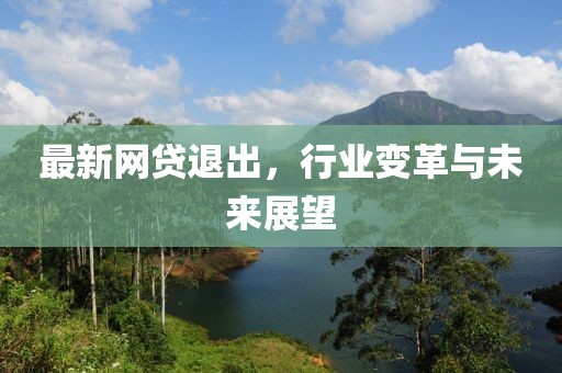 最新網貸退出，行業變革與未來展望