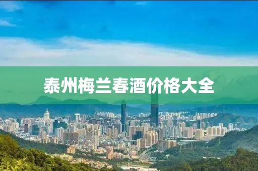 泰州梅蘭春酒價格大全