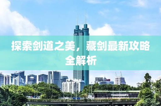 探索劍道之美，藏劍最新攻略全解析