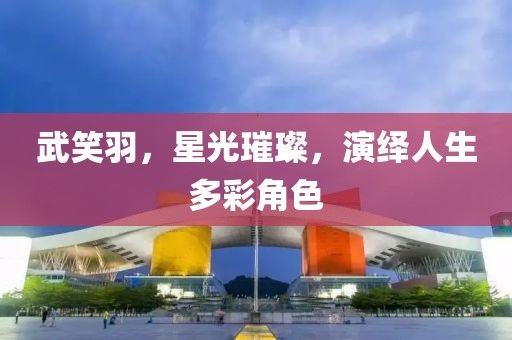 武笑羽，星光璀璨，演繹人生多彩角色