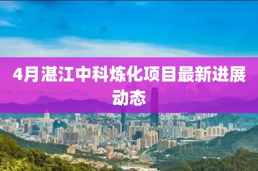 4月湛江中科煉化項目最新進展動態
