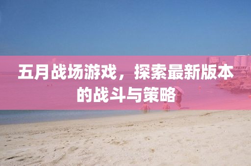五月戰場游戲，探索最新版本的戰斗與策略