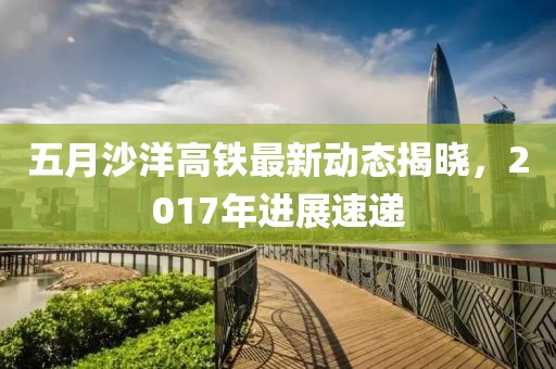 五月沙洋高鐵最新動態揭曉，2017年進展速遞