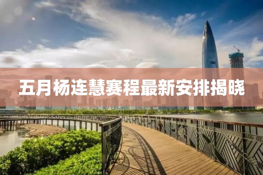 五月楊連慧賽程最新安排揭曉