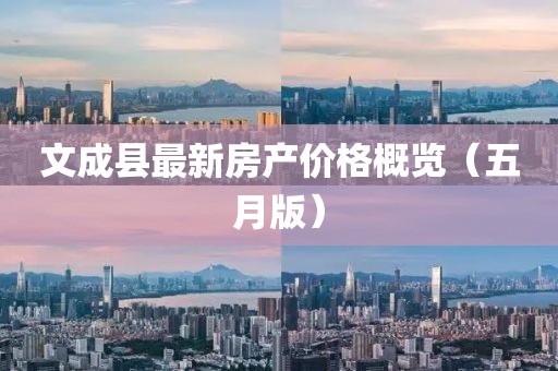 文成縣最新房產價格概覽（五月版）