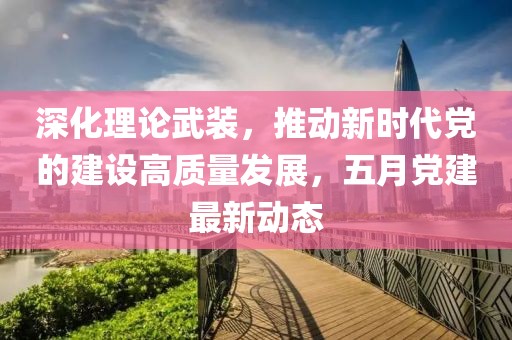 深化理論武裝，推動新時代黨的建設高質量發展，五月黨建最新動態