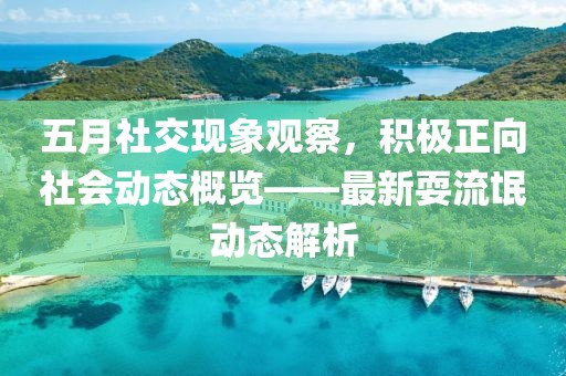 五月社交現象觀察，積極正向社會動態概覽——最新耍流氓動態解析