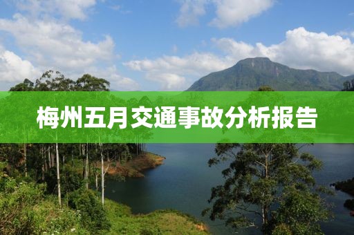 梅州五月交通事故分析報告