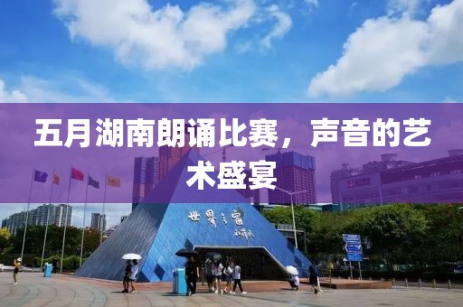 五月湖南朗誦比賽，聲音的藝術盛宴