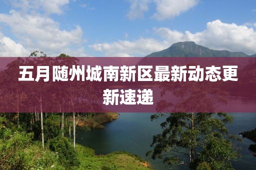 五月隨州城南新區最新動態更新速遞
