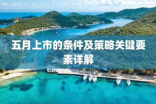 五月上市的條件及策略關鍵要素詳解