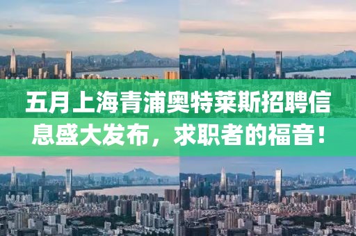 五月上海青浦奧特萊斯招聘信息盛大發布，求職者的福音！