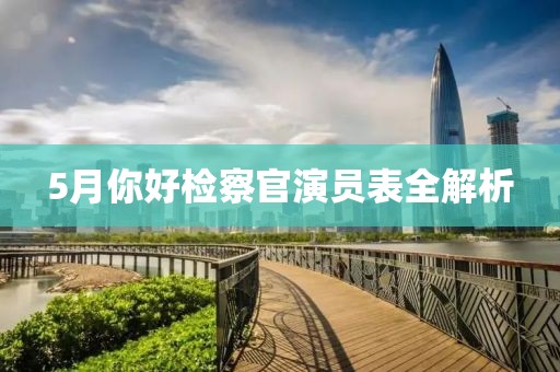 5月你好檢察官演員表全解析