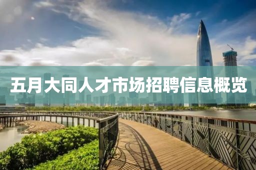 五月大同人才市場招聘信息概覽