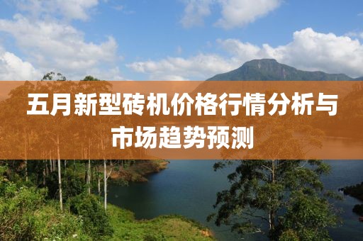 五月新型磚機價格行情分析與市場趨勢預測