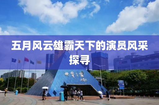 五月風云雄霸天下的演員風采探尋