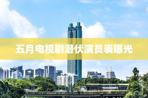五月電視劇潛伏演員表曝光