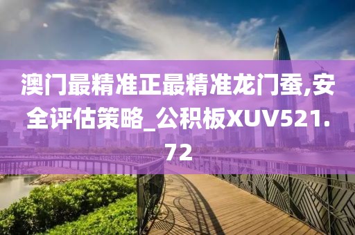 澳門最精準正最精準龍門蠶,安全評估策略_公積板XUV521.72