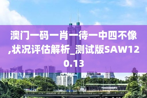 澳門一碼一肖一待一中四不像,狀況評估解析_測試版SAW120.13